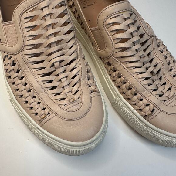 Tory Burch Light Pink Huarache 2 Leather Slip Ons - Picture 5 of 8